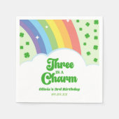 Drittes Geburtstags-Party: Charm Rainbow Serviette (Vorderseite)