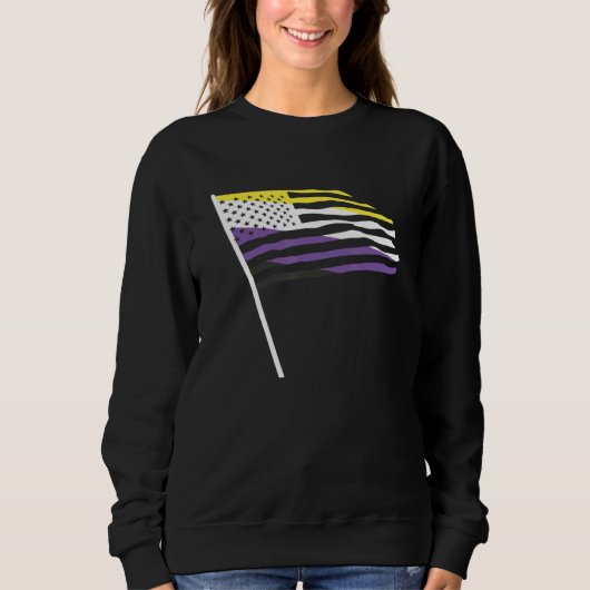 Drittes Gender LGBbt-Flag Que N Sweatshirt (Vorderseite)