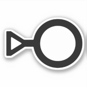 Drittes Geschlechtersymbol Aufkleber