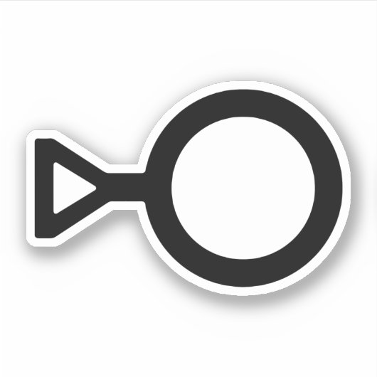 Drittes Geschlechtersymbol Aufkleber (Vorderseite)