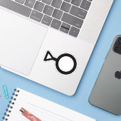 Drittes Geschlechtersymbol Aufkleber (Laptop mit iPhone)