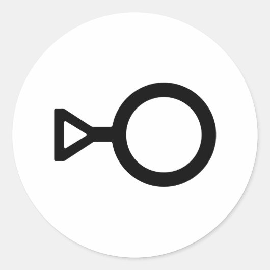 Drittes Geschlechtersymbol Runder Aufkleber (Vorderseite)