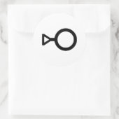 Drittes Geschlechtersymbol Runder Aufkleber (Tasche)