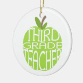 Drittes Grad-Lehrer-Grün Apple verzieren Keramik Ornament (Links)