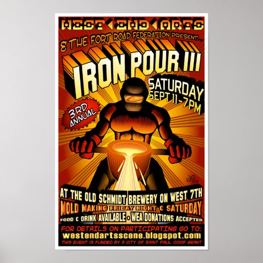 Drittes Jahr West 7th Iron Pour Poster 2010 (Vorne)