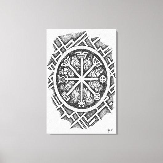 Drittes Pentagramm Quecksilber Leinwanddruck (Vorderseite)