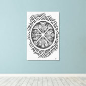 Drittes Pentagramm Quecksilber Leinwanddruck (Insitu (Holzboden))