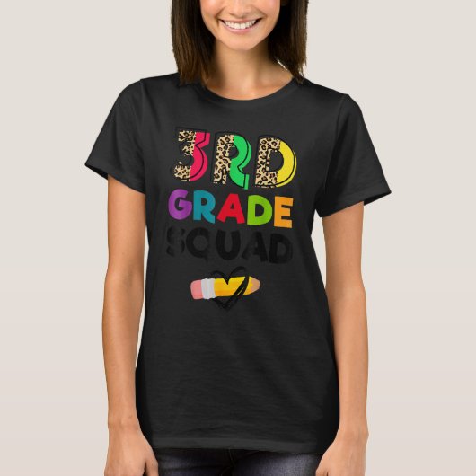 Drittes Team des Squad Leopard Teams T-Shirt (Vorderseite)