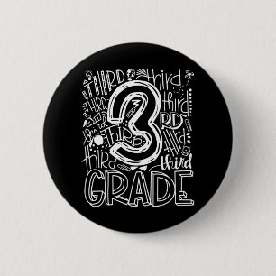 Drittes Typografie-Team Kinder-Lehrer zurück Button