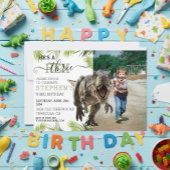 Drittes Tyrannosaurus Jurassisches Foto Geburtstag Einladung