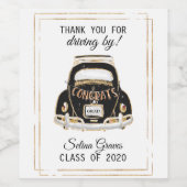 Drive by Abschluss Vielen Dank Weinetikett (Einzelnes Label)