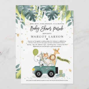 Drive by Baby Dusche Einladung Safari Baby Dusche