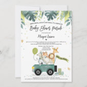 Drive by Baby Dusche Einladung Safari Baby Dusche (Vorderseite)