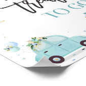 Drive by Baby Dusche Leckerei bevorzugen Schild Bl (Ecke)