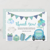 Drive by Baby Dusche Parade Danke Karte (Vorne/Hinten)