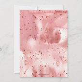 Drive by Baby Dusche Wasserfarbe Blumenrosa Auto Einladung (Rückseite)