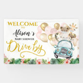 Drive by Baby Dusche WELCOME BANNER | Niedlich Saf (Horizontal)