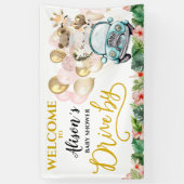 Drive by Baby Dusche WELCOME BANNER | Niedlich Saf (Vertikal)