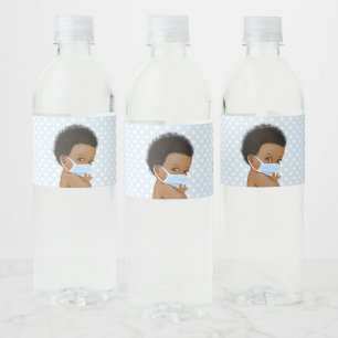 Drive-By-Baby-Party-Geschenke für afrikanisch-amer Wasserflaschenetikett