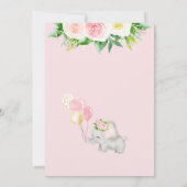 Drive by Baby Shower Einladung für Kindermädchen (Rückseite)