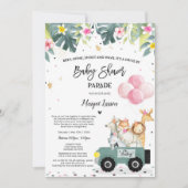 Drive by Baby Shower Einladung Safari Baby Dusche (Vorderseite)