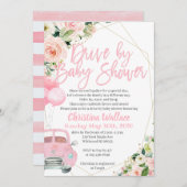 Drive By Baby Shower Einladungen für ein Mädchen (Vorne/Hinten)