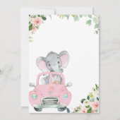 Drive by Baby Shower Einladungen für Mädchen (Rückseite)