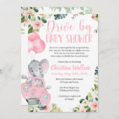 Drive by Baby Shower Einladungen für Mädchen (Vorne/Hinten)