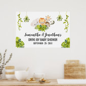 Drive-by Baby Shower Jungle Wild Animals Poster (Küche)