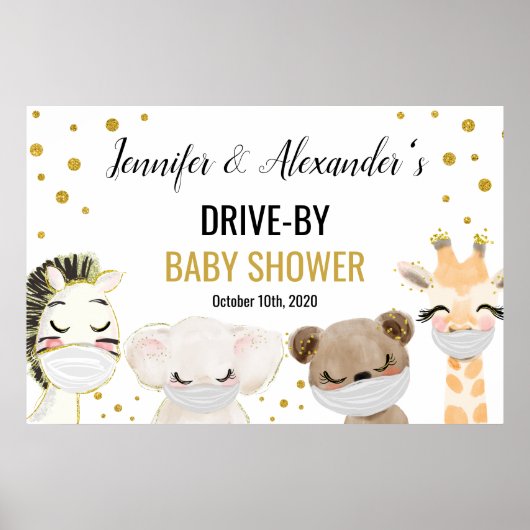 Drive-by Baby Shower Poster (Vorne)
