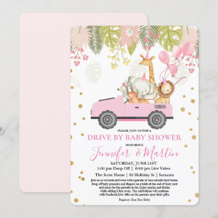 Drive-By-Baby-Shower Virtuelle Babyparty Einladung