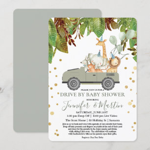 Drive-By-Baby-Shower Virtuelle Babyparty Einladung