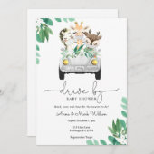 Drive by Baby Showparade Einladung (Vorne/Hinten)