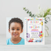 Drive by Birthday Party Parade Foto Einladung (Stehend Vorderseite)