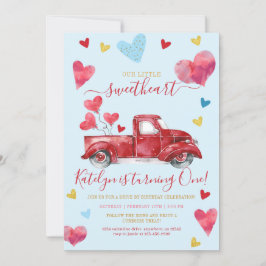 Drive By Blue Valentine Hearts Boy Birthday Einladung