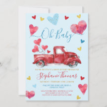 Drive By Boy Valentine Baby Dusche mit Herz