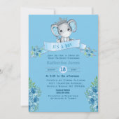 Drive by Boys Baby Shower Einladungen (Vorderseite)