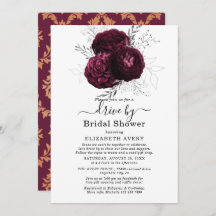 Drive By Brautparty Burgundy Floral Wedding