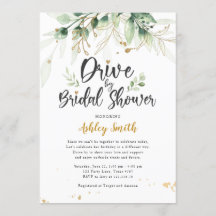 Drive by Bridal Dusche Einladung Gründusche