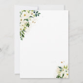 Drive by Bridal Dusche Einladung White Floral (Rückseite)