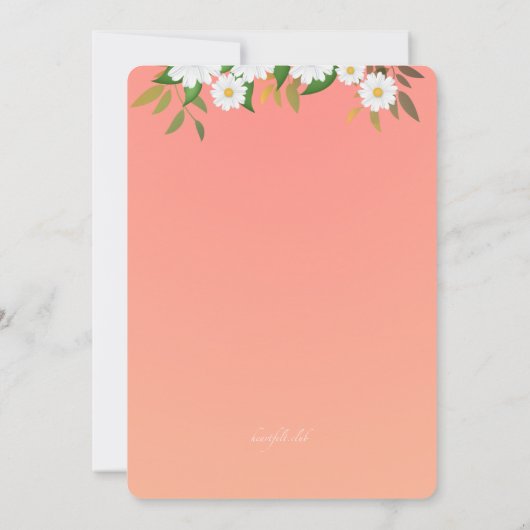 Drive by Bridal Shower Einladungen (Rückseite)