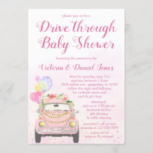 Drive-By-Covid-Baby-Party Einladung