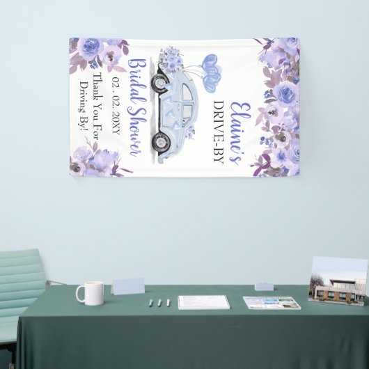 Drive by Floral Blue Drive Through Showdusche Banner (Messeveranstaltung)