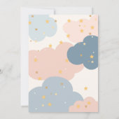 Drive By "Fly By" Stork Es ist eine Girl Baby Dusc Einladung (Rückseite)