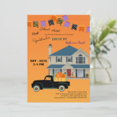 Drive by Halloween Parade Einladung (Stehend Vorderseite)