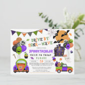 Drive by Halloween Trick oder Treat Parade Einladung (Stehend Vorderseite)