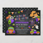 Drive by Halloween Trick oder Treat Parade Einladung (Vorne/Hinten)