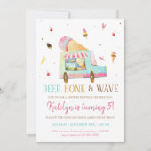 Drive by Ice Cream Geburtstag Einladung (Vorderseite)