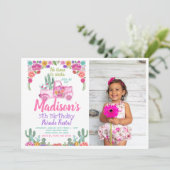 Drive By Mexican Fiesta with Foto Einladung (Stehend Vorderseite)