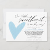 Drive-by-Moderne Valentine blauer Junge Einladung (Vorderseite)